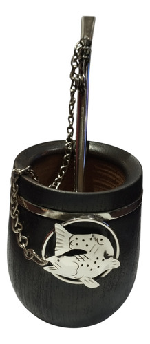 Mate Del Pescador Algarrobo Chocolate Personalizado