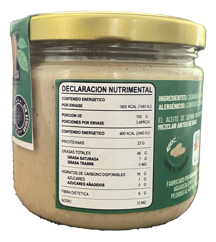 Crema De Cacahuate Kahually, Sin Azucar, Sin Conservadores