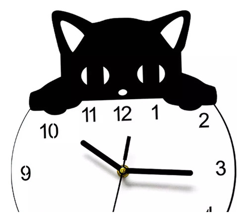 El Pez Gato Oscila Y El Reloj De Pared Decorado Con Acrílico