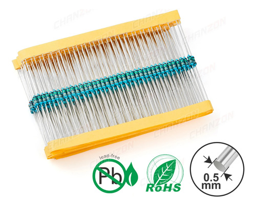 Paquete Kit De 600 Resistencias 1/4w Surtidas