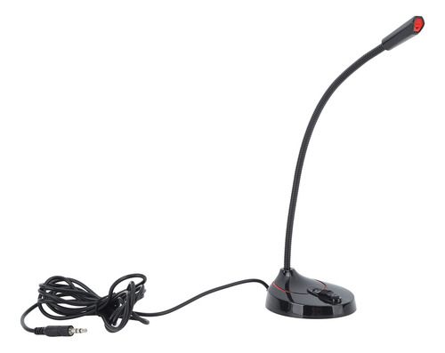 Micrófono Con Cable De Cuello De Cisne Negro Con Captación D