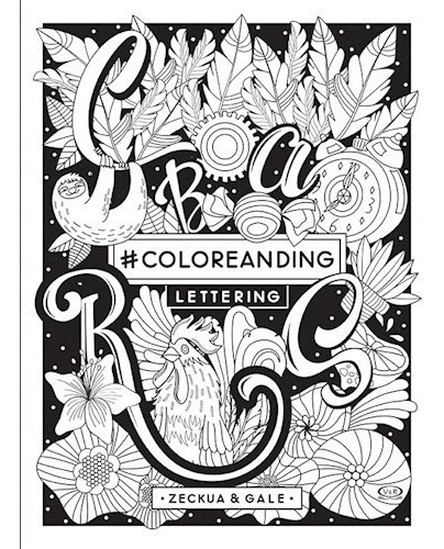 Coloreanding Lettering - Zeckua & Gale - V&r - Libro Color 