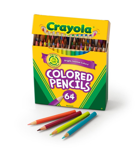 Lápices De Color Cortos Crayola 683364ec00 En Caja X64 Uds