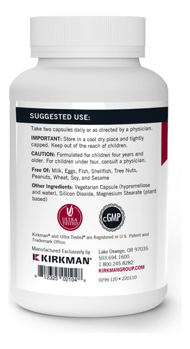 Kirkman - Cápsulas Multivitamínicas Y Minerales Para Niños -