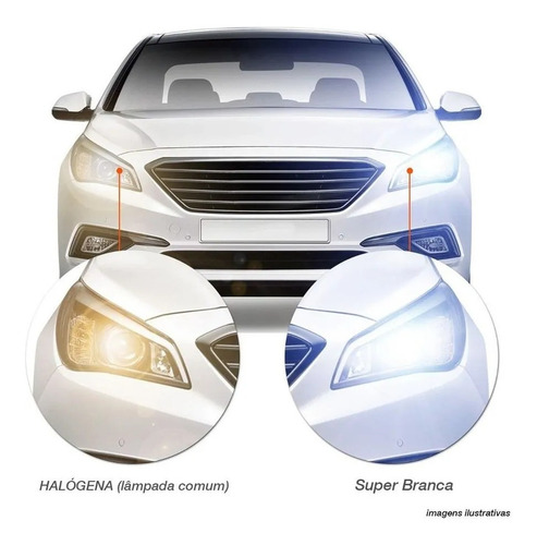 Imagem 5 de 6 de Kit 10 Lampadas Super Branca H4 8500k 12v 55w Efeito Xenon