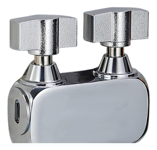 1in 2 Out Double Control Valve Washing Machine Kit Plata