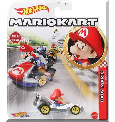 Baby Mario Hot Wheels Mario Kart Edición Limitada Color Blanco