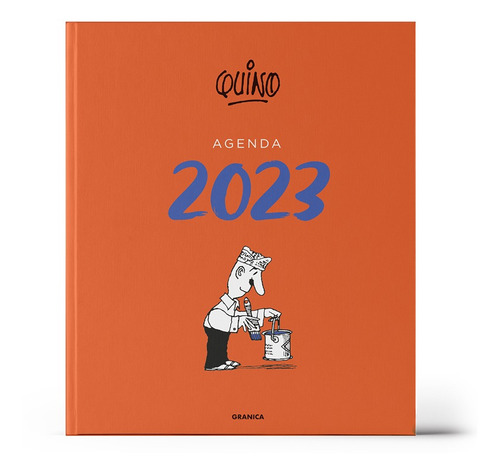 Imagen 1 de 2 de Agenda Quino 2023 Ecuadernada Naranja- Granica