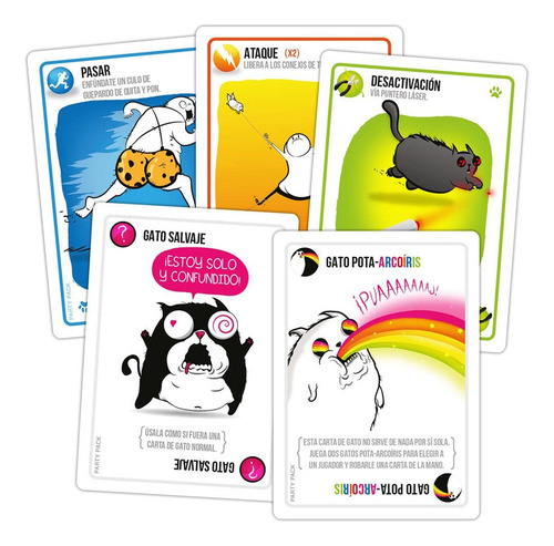 Exploding Kittens Party Pack Juego De Mesa En Español 2-10