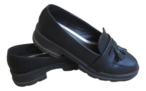 Mocasines Zapatos Floga Negros Para Dama
