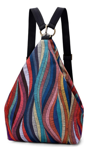 Mochila Prémium Para Mujer Con Estilo Bohemio-multicolor