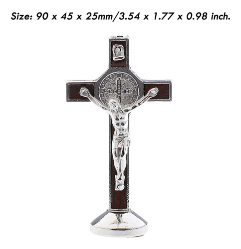 3 Uds Crucifijo Cristo Estatua Cruz Figurita Católica Coche