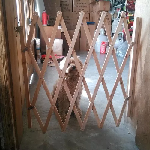 Barrera seguridad perros Salvaescaleras bambú XL Valla plegable puertas  marrón
