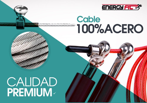 Imagen 6 de 10 de Soga Saltar Speed Rope Mangos Aluminio Cabezal 360° Crossfit
