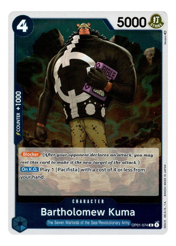 One Piece Card Game Bartholomew Kuma