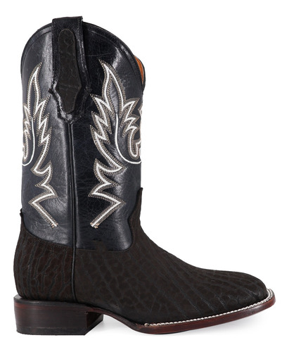 Bota Vaquera Piel Cuello De Toro Original Para Hombre