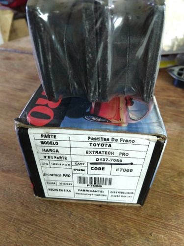 Imagen 2 de 2 de Pastillas De Freno Toyota Samurai Macho 4runner 81-90 Delan
