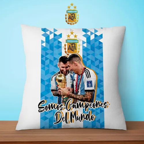 Almohadon 35 Cm Argentina Campeon Mundial 2022 Messi Copa