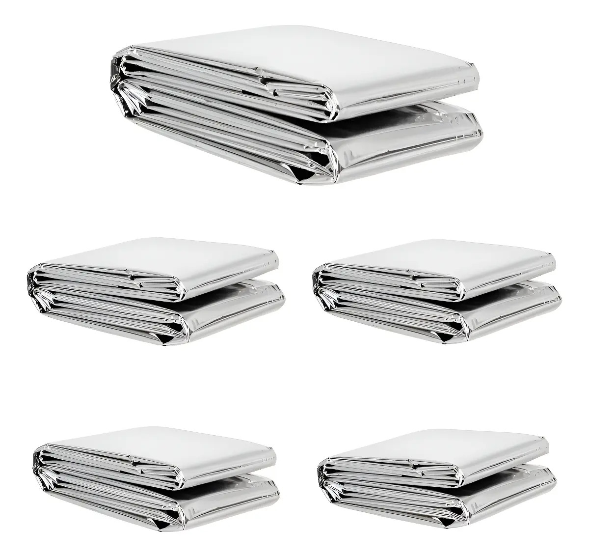 5 Manta Térmica Saco Acampamento Coberto Térmico Aluminizado