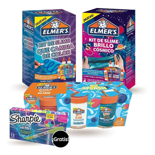 Imagen 1 de 7 de Big Pack Kits Para Hacer Slime Elmers + Regalo