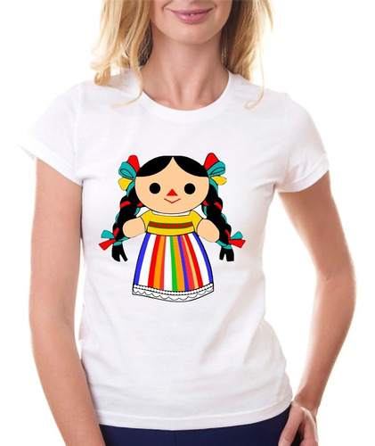 Playera Muñeca Maria Mexicana Full Color (5 Diseños, Elige)