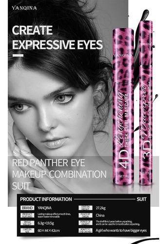 2pcs Yanqina 2 In 1 Thick Curl Mascara,super Mascara