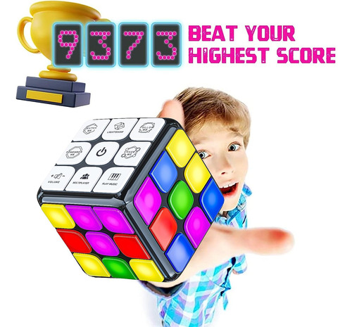 Skywin Puzzle Cube Game - Flashing Cube Handheld Games Elect
