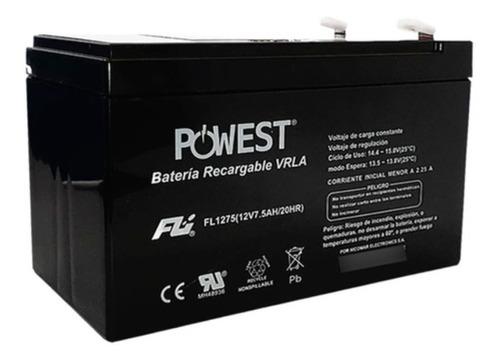 Bateria 12v 7ah Seca Recargable Alarma Ups Cerco Eléctrico