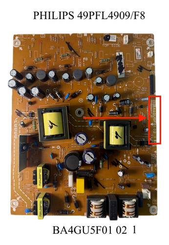 Tarjeta Fuente Philips 49pfl4909/f8 Ba4gu5f01 02 1