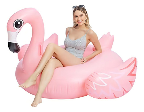 Flotador Inflable Balsa De Flamencos Piscina 152 X 160cm Color Flamenco
