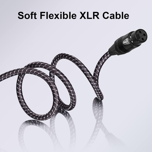 Cables Mikiz Xlr De 10 Pies, Paquete De 6 Cables De Micrófon
