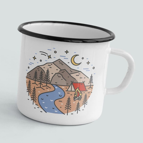 Taza De Peltre Camping Color