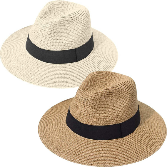 Sombreros De Verano Paja Panamá Roll Up Hat Floppy Fedor Sdv 