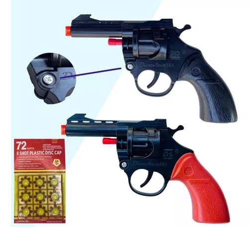 Revolver Arma D Brinquedo Arminha Espoleta Infantil + Brinde - Desconto no  Preço