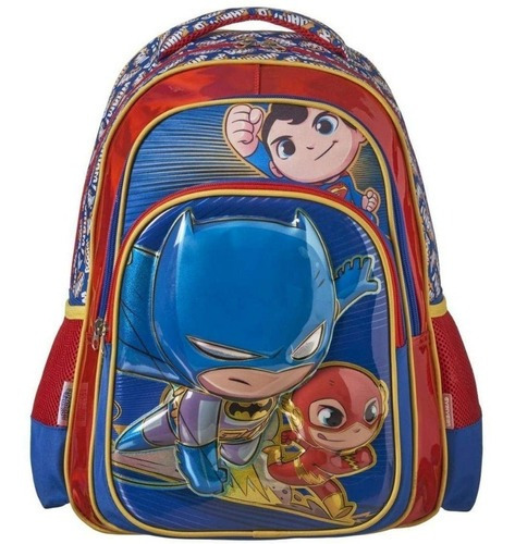 Mochila Escolar Dc Super Friends Marca Urbania Color Azul