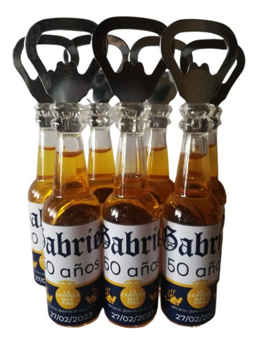 Souvenir Destapador Botellita Iman Personalizado X 30