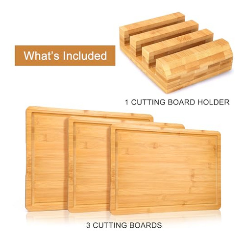 Tabla De Cortar De BambĂș Extra Grande Set De 3 Tablas De Cor