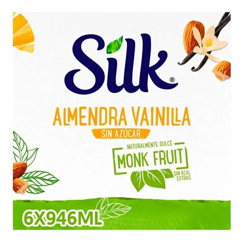 Silk Monk Fruit Vainilla Alimento Liquido Almendra  946ml