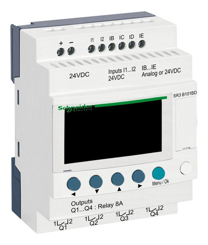 Zelio Logic Ii 6e/4sr Schneider 24vcc C/display Y Reloj