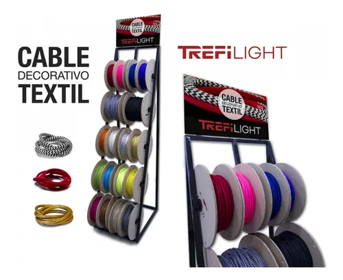 Cable Textil Decorativo Trefilight X Metro Arp. Y Negro Zz