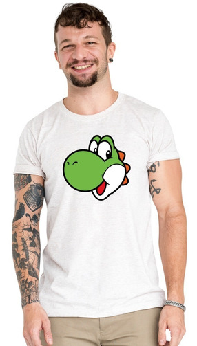 Polera Yoshi Gamer Nintendo Algodón Orgánico Gme32