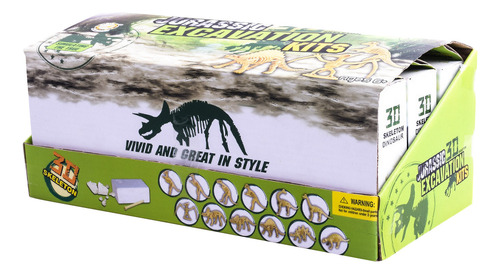 Juego De 12 Cajas De Excavación Arqueológica De Dinosaurios