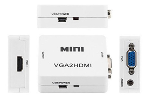 Convertidor Vga A Hdmi Laptop Pc A Tv Video Beam 1080p
