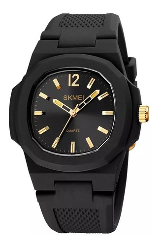 Skmei Black Gold Reloj De Cuarzo Excelente -15%off