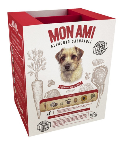 Imagen 1 de 4 de Mon Ami - Alimento Saludable Human Grade - Perros Pym - 6kg