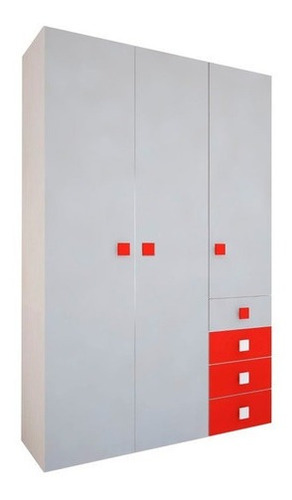 Ropero Placard 3 Puertas Nature Infantil Melamina Colores