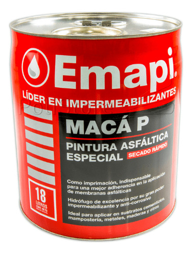 Emapi Pintura Asfaltica Maca P 18 Litros 