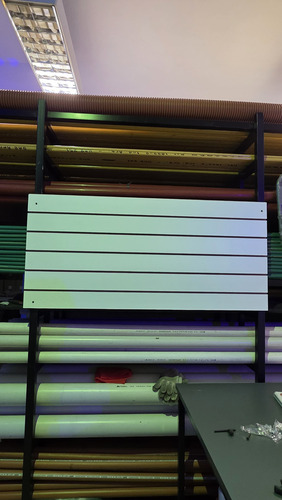 Panel Ranurado 130 X 60 Cm Mox Blanco + Tarugos Y Tornillos