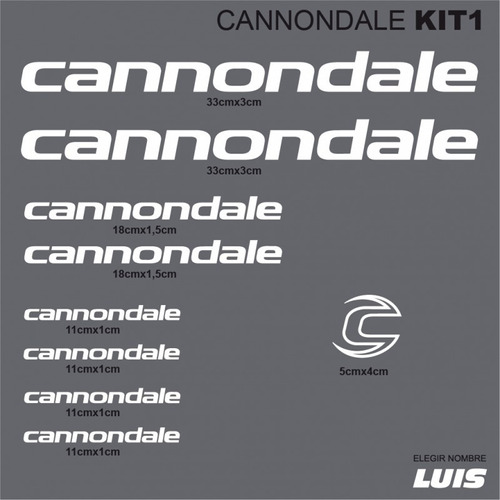 Calco Bicicleta Cannondale Adhesivos Bici Kit1