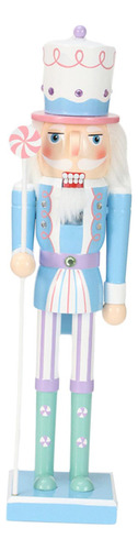 Adornos De Cascanueces De Madera, Figuritas De Azul 25cm